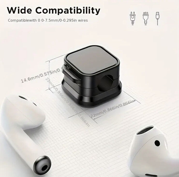 4 x Magnetic Charger Cable Holders Phone Tablet iPad iPhone Samsung - UK Stock