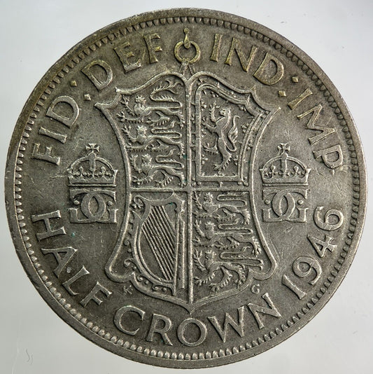1946 George VI Half - Crown Silver Coin | Fine Collectable Grade