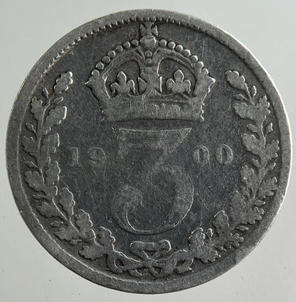 1900 Victoria Threepence Silver Coin | Fair Grade