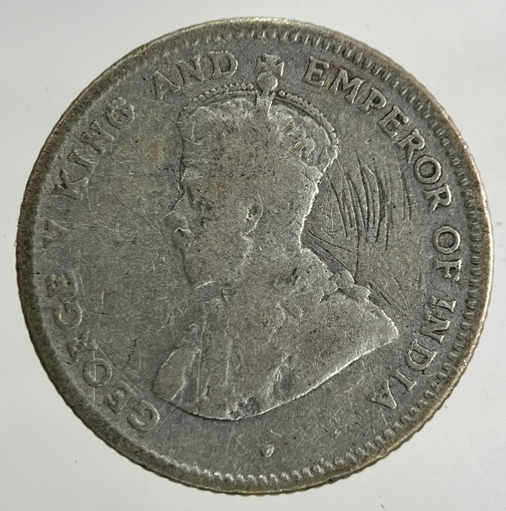 1921 Ceylon 25 Cents Silver Coin | Fine Collectable Grade