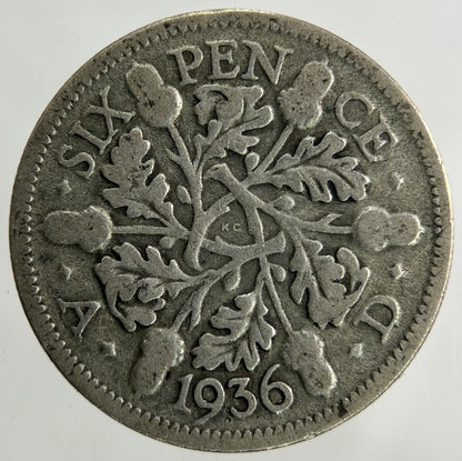1936 George V Sixpence Silver Coin | Collectable Grade