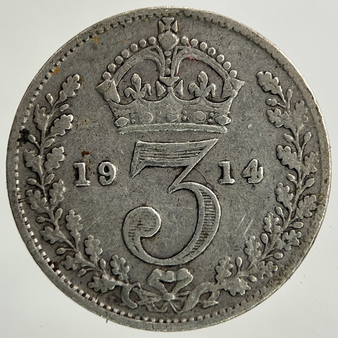 1914 George V Threepence Silver Coin | Fine Collectable Grade