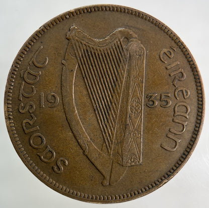 1935 Irish One Penny Coin | Fine Collectable Grade