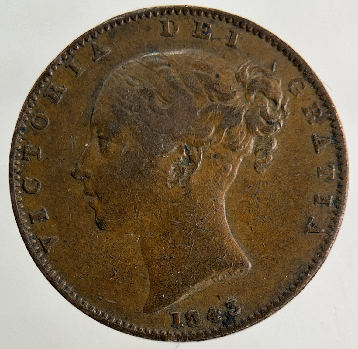 1843 Victoria Farthing Coin | Fine Collectable Grade