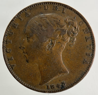 1843 Victoria Farthing Coin | Fine Collectable Grade