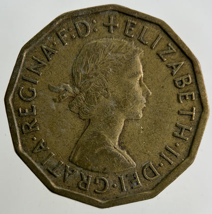 1960 Elizabeth II 2nd Brass Threepence Coin | Fine Collectable Grade
