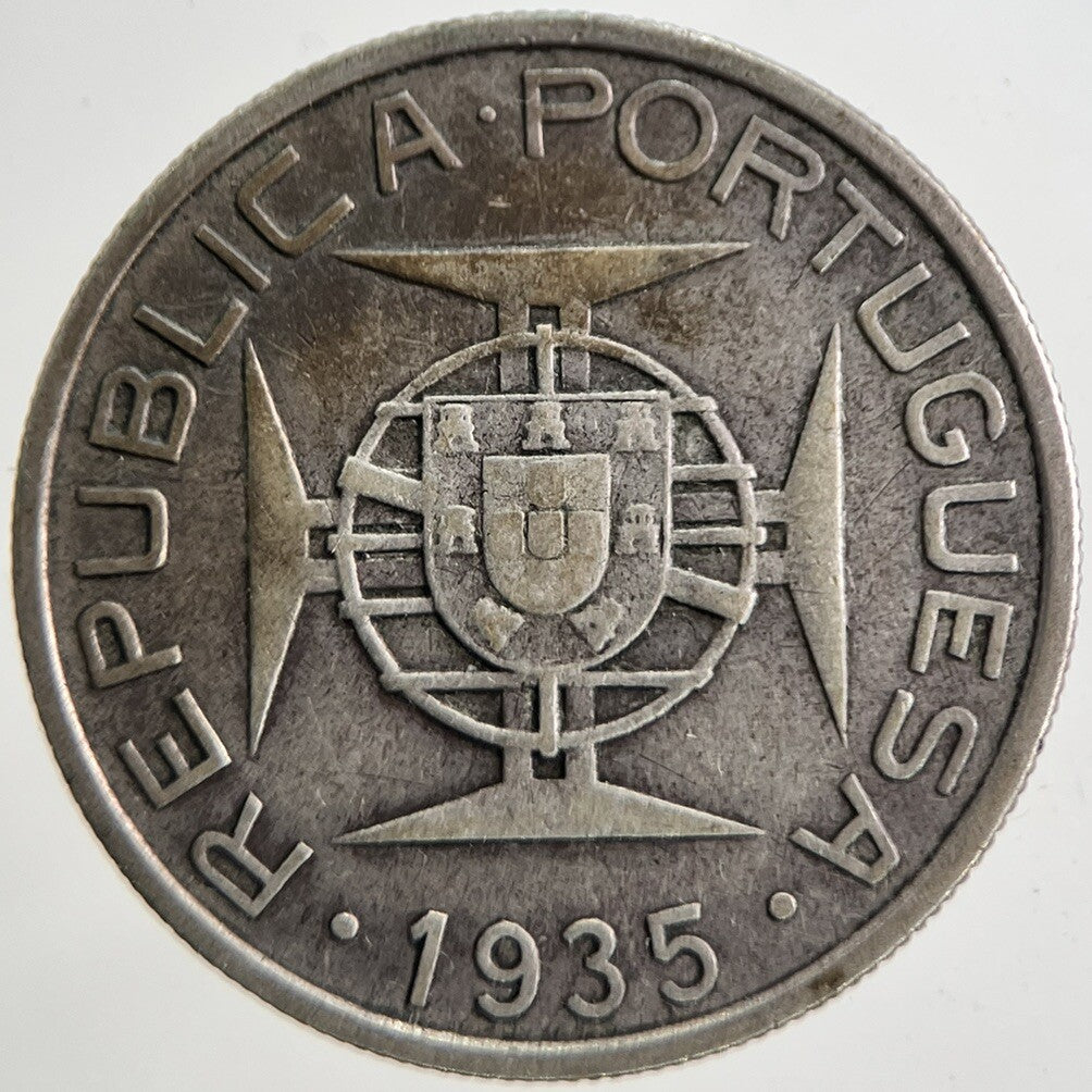 1935 Mozambique 5 Escudos Silver Coin | Fine Collectable Grade