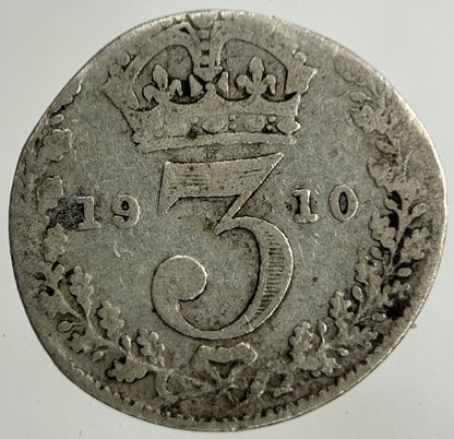 1910 Clipped Edward VII Threepence Silver Coin | Collectable Grade