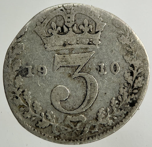 1910 Clipped Edward VII Threepence Silver Coin | Collectable Grade