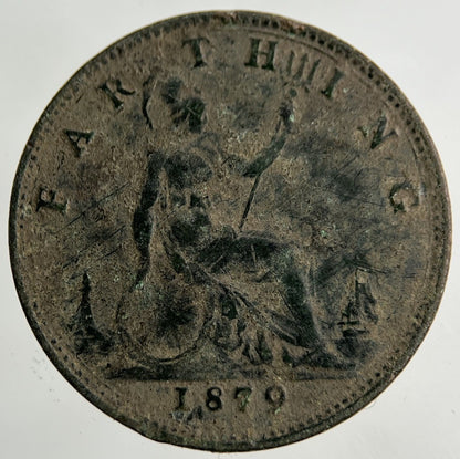 1879 Victoria Farthing Coin | Fine Collectable Grade