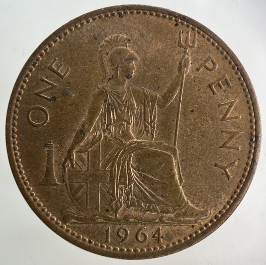 1964 Elizabeth II 2nd One Penny Coin | Fine Collectable Grade