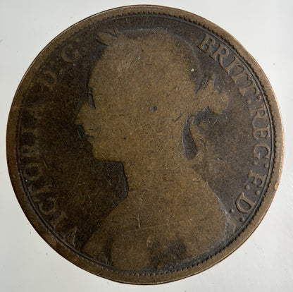 1889 Victoria One Penny Coin | Fair Grade