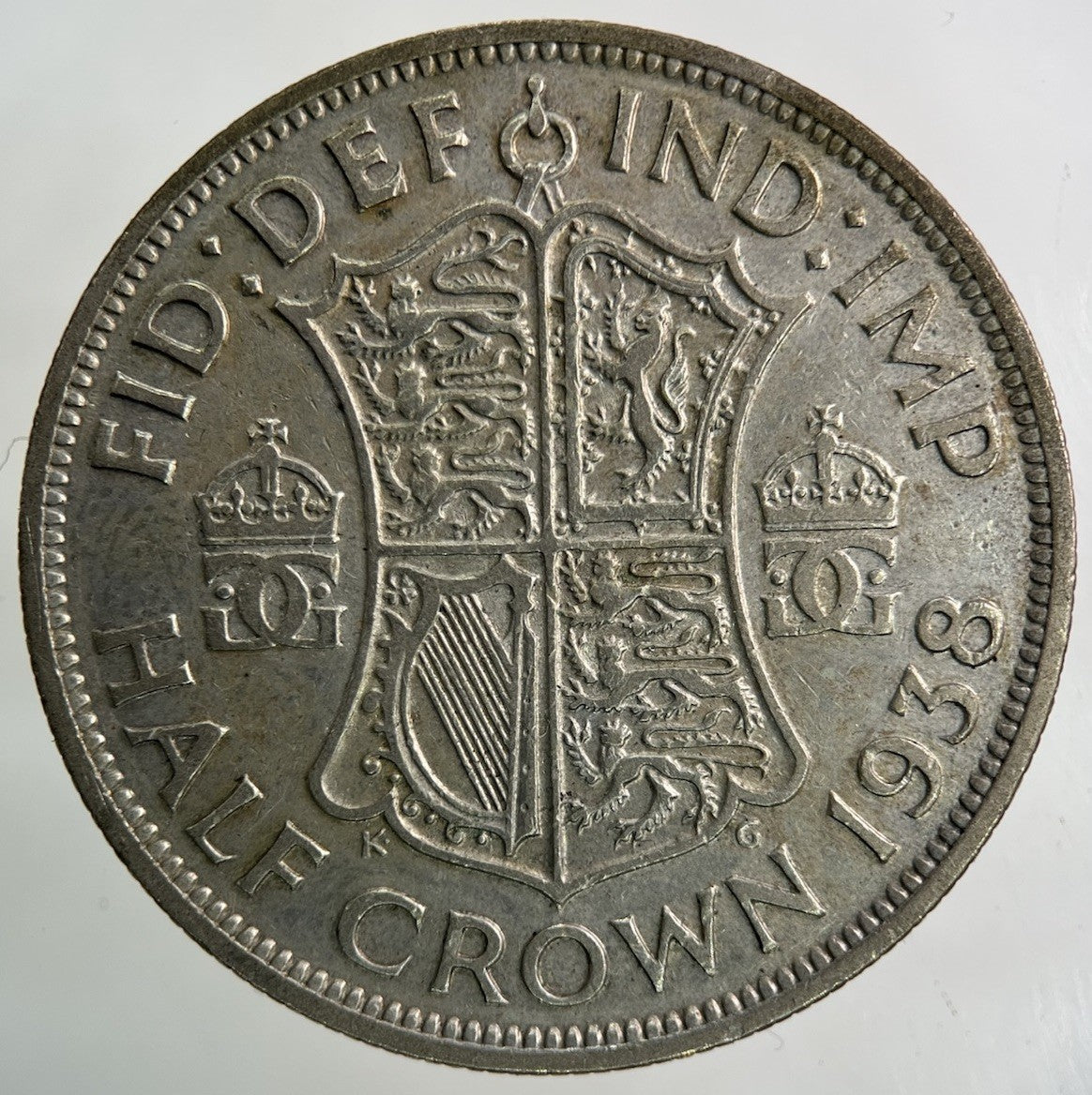 1938 George VI Half - Crown Silver Coin | Fine Collectable Grade
