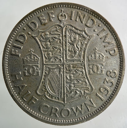 1938 George VI Half - Crown Silver Coin | Fine Collectable Grade