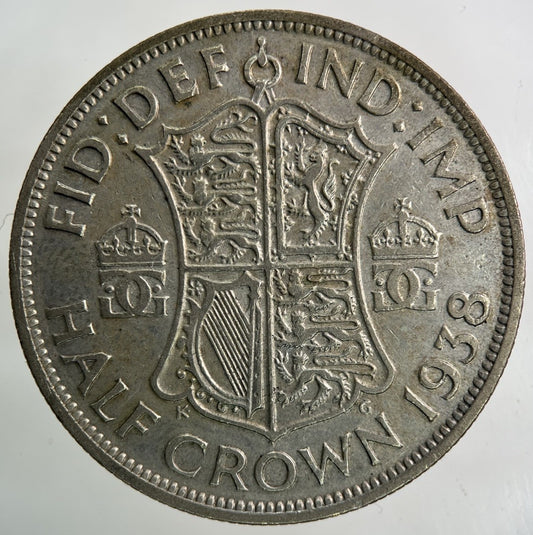 1938 George VI Half - Crown Silver Coin | Fine Collectable Grade