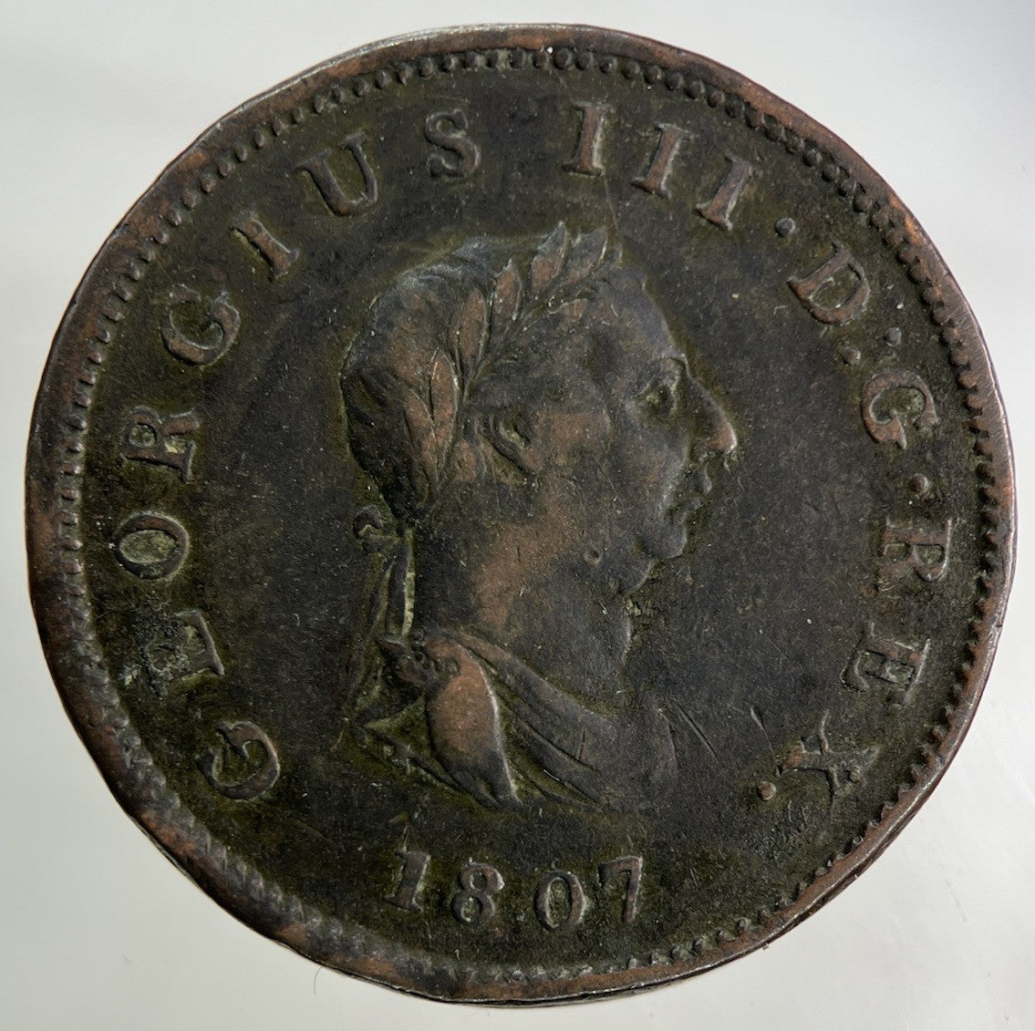1807 George III 3rd Half - Penny Coin | Fine Collectable Grade