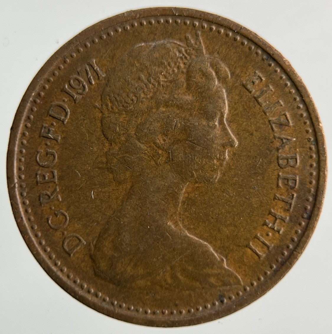 1971 Elizabeth II 2nd 1/2 Half - Penny Coin | Fine Collectable Grade