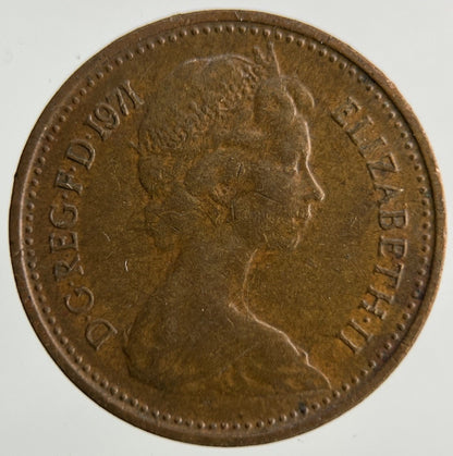 1971 Elizabeth II 2nd 1/2 Half - Penny Coin | Fine Collectable Grade