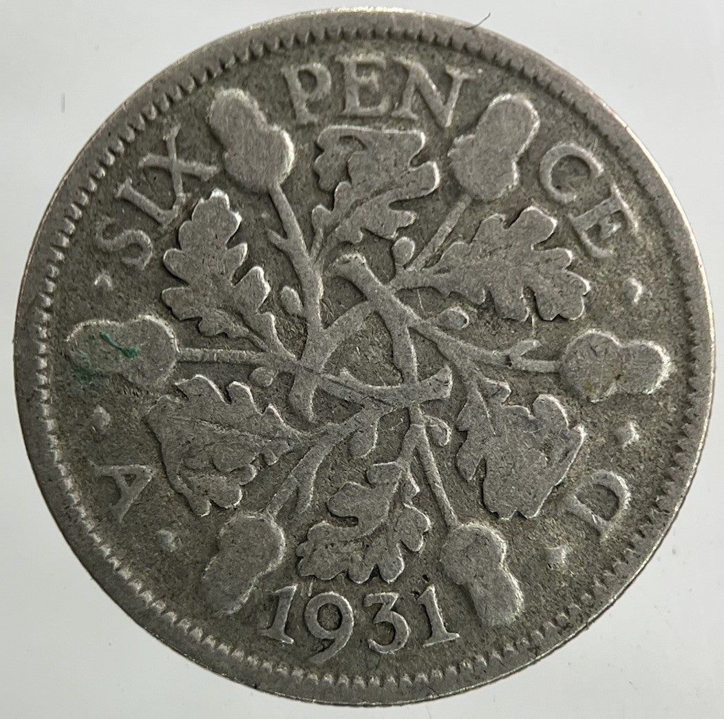 1931 George V Sixpence Silver Coin | Collectable Grade
