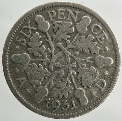 1931 George V Sixpence Silver Coin | Collectable Grade