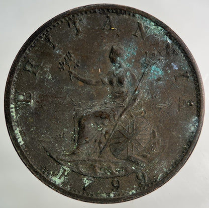 1799 George III 3rd Half - Penny Coin | Very High Grade
