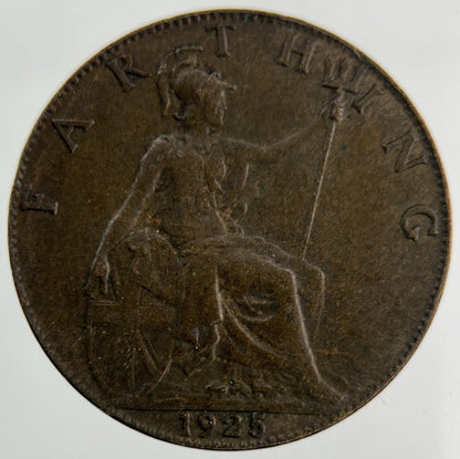 1925 George V Farthing Coin | Fine Collectable Grade