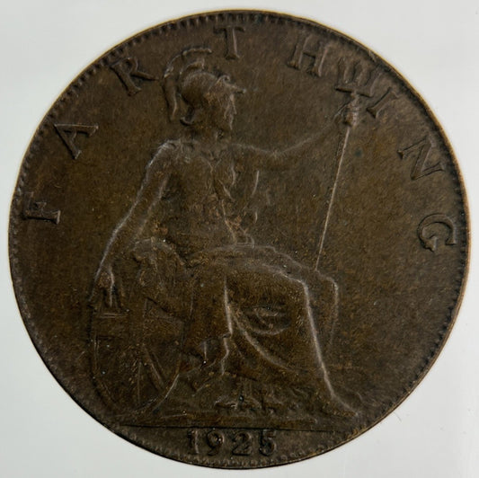 1925 George V Farthing Coin | Fine Collectable Grade