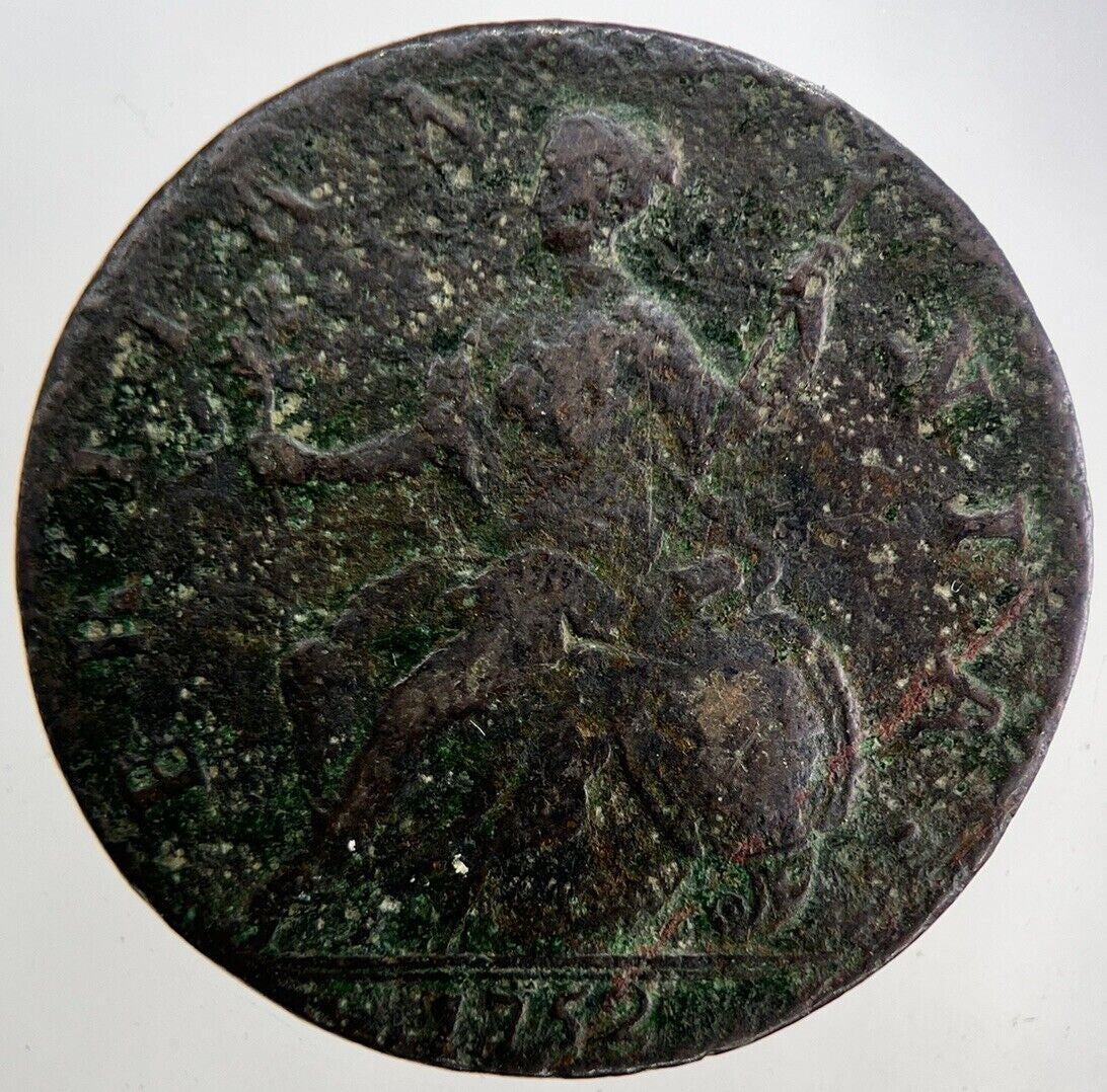 1752 George II 2nd Half - Penny Coin | Fine Collectable Grade
