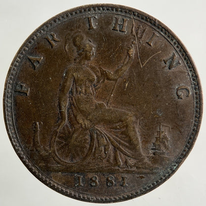 1881 Victoria Farthing Coin | Fine Collectable Grade