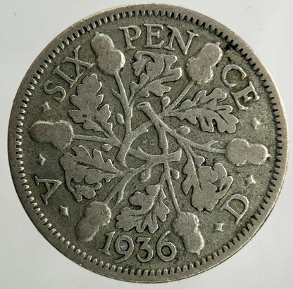 1936 George V Sixpence Silver Coin | Collectable Grade