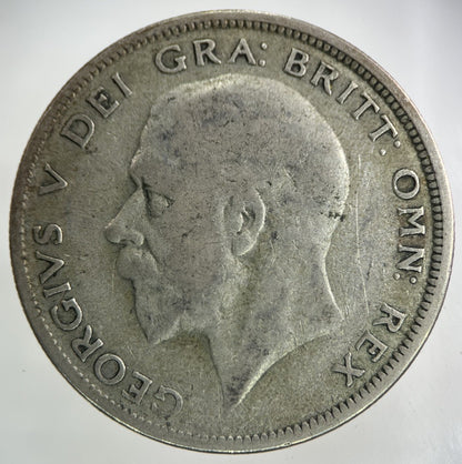 1928 George V Half - Crown Silver Coin | Fine Collectable Grade