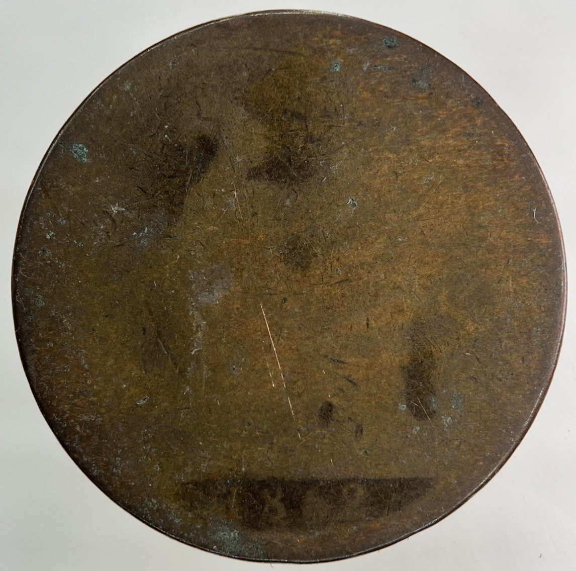 1862 Victoria One Penny Coin | Worn Grade