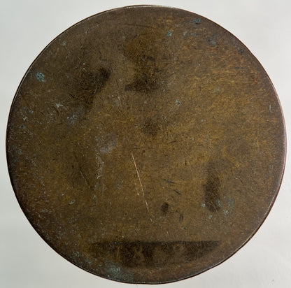 1862 Victoria One Penny Coin | Worn Grade