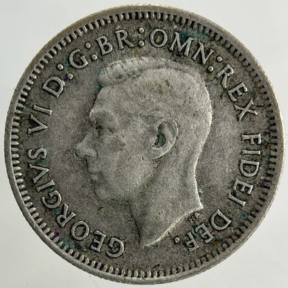 1951 Australia Sixpence Silver Coin | Fine Collectable Grade
