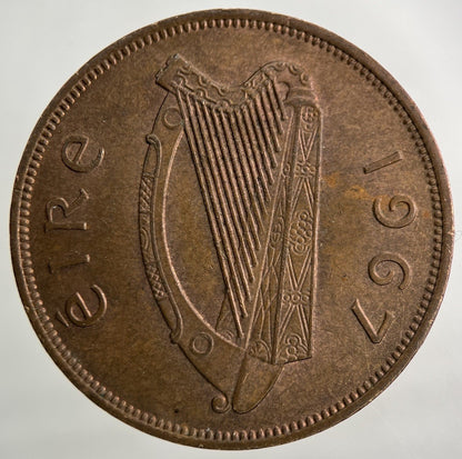 1967 Irish Ireland One Penny Coin | Very High Grade