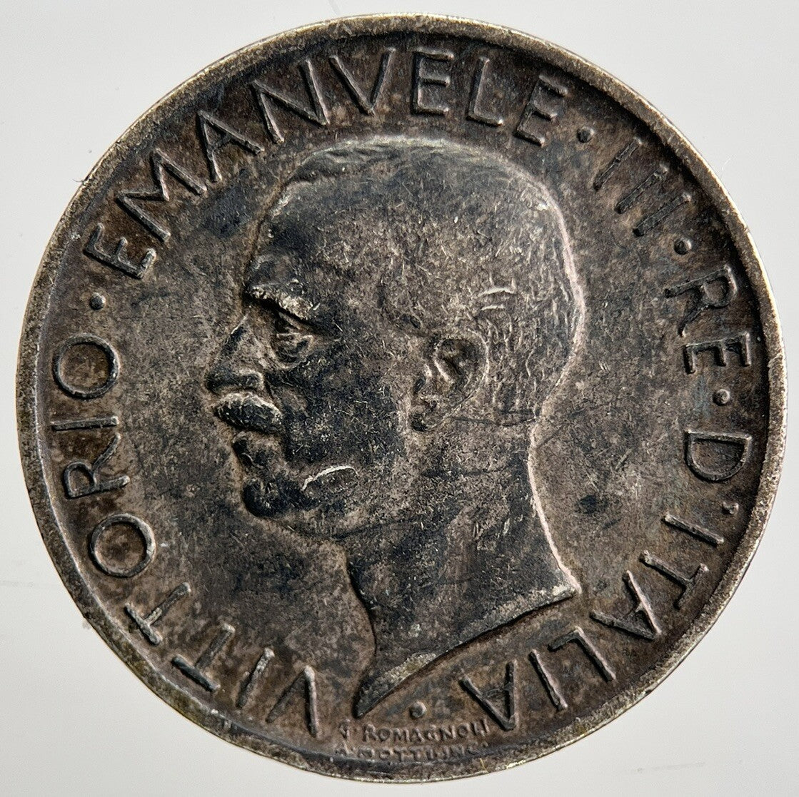 1926 - R Italy 5 Lira Silver Coin | Fine Collectable Grade