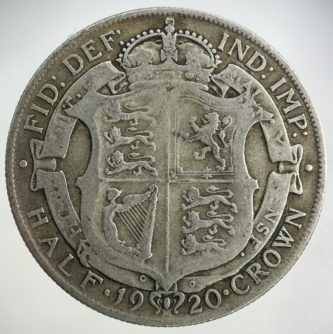 1920 George V Half - Crown Silver Coin | Fine Collectable Grade