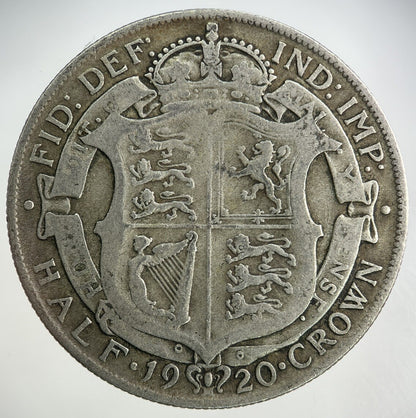 1920 George V Half - Crown Silver Coin | Fine Collectable Grade