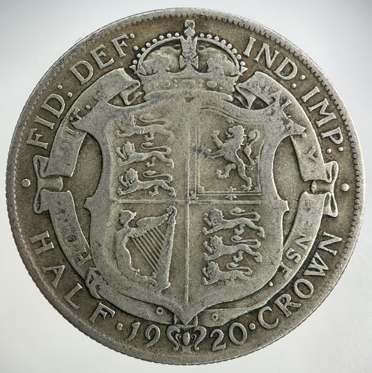1920 George V Half - Crown Silver Coin | Fine Collectable Grade