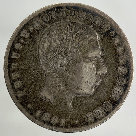 1861 Portugal 100 Reis Silver Coin | Collectable Grade