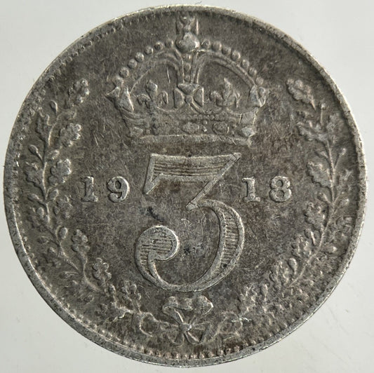 1918 George V Threepence Silver Coin | Collectable Grade