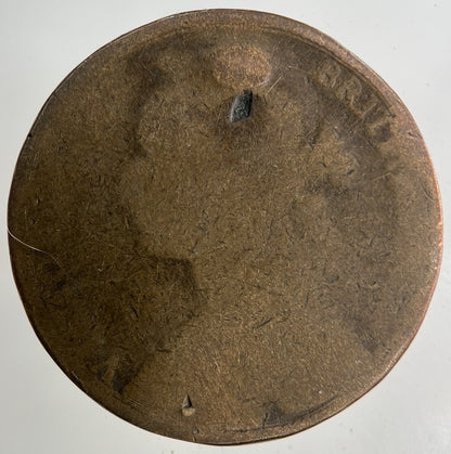 1879 Victoria One Penny Coin | Worn Grade