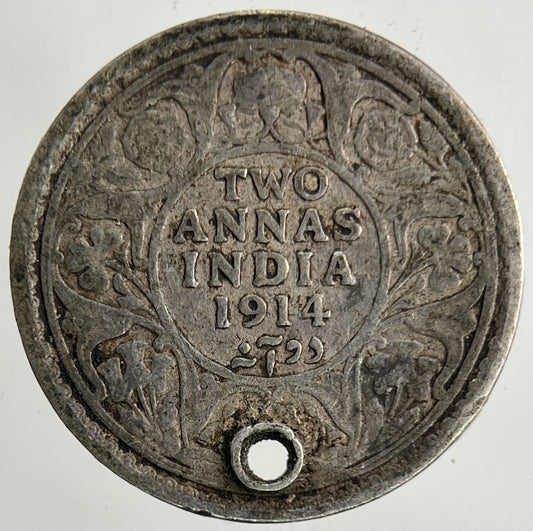 1914 India 2 Annas Silver Coin | Collectable Grade