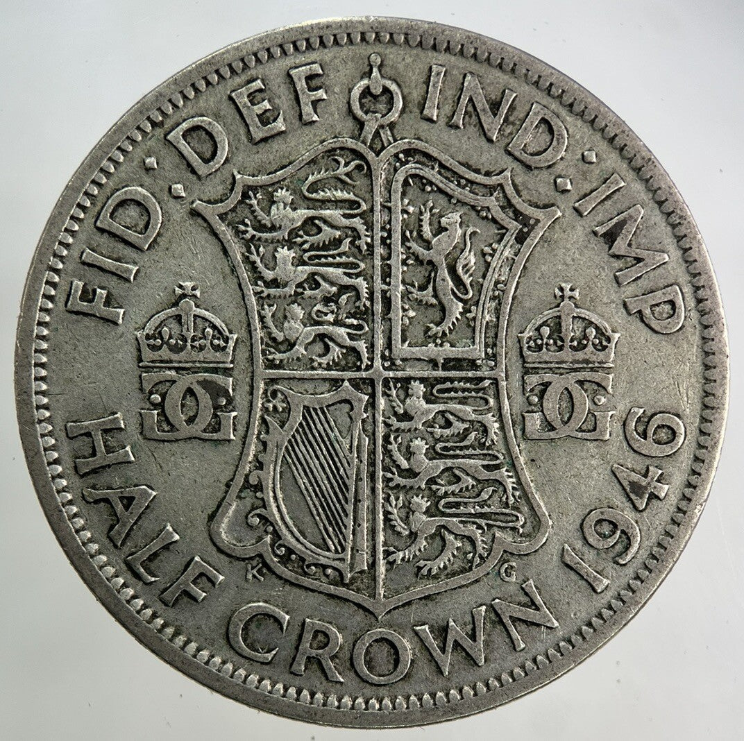 1946 George VI Half - Crown Silver Coin | Fine Collectable Grade