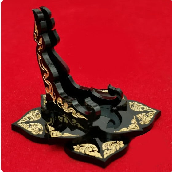 Black & Gold Thai 1oz Silver or Gold Coins / Amulet / Medal Display Stand