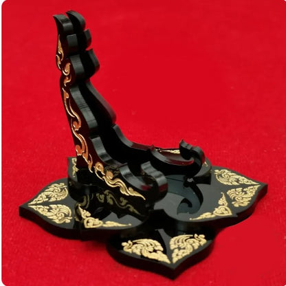 Black & Gold Thai 1oz Silver or Gold Coins / Amulet / Medal Display Stand