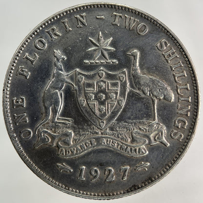 1927 Australia Florin Silver Coin | Very High Grade