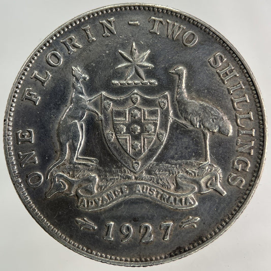 1927 Australia Florin Silver Coin | Very High Grade