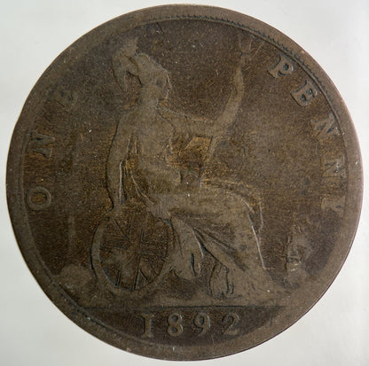 1892 Victoria One Penny Coin | Collectable Grade