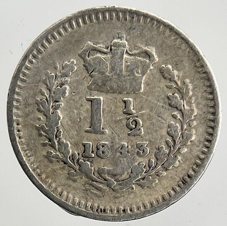 1943 Victoria Three - Half - Pence 1 1/2 Silver Coin | Collectable Grade